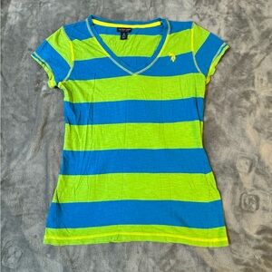 U.S. Polo Assn. Blue and Green Cotton T-Shirt

#1248